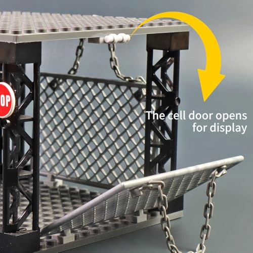 BARANDILLA DE SEGURIDAD JUEGO DE BLOQUES DE CONSTRUCCION DE JAULA CERRADA COMPATIBLE CON CARCEL - 2