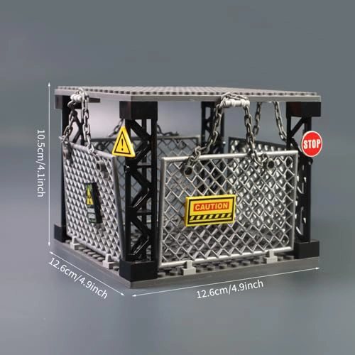BARANDILLA DE SEGURIDAD JUEGO DE BLOQUES DE CONSTRUCCION DE JAULA CERRADA COMPATIBLE CON CARCEL - 4