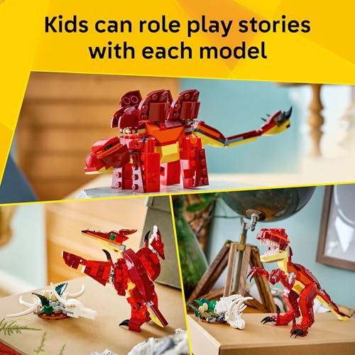 LEGO CREATOR 3 EN 1 JUGUETE DE CONSTRUCCION DE DINOSAURIOS FEROCES PARA NIÑOS Y NIÑAS A PARTIR DE 8 - 3