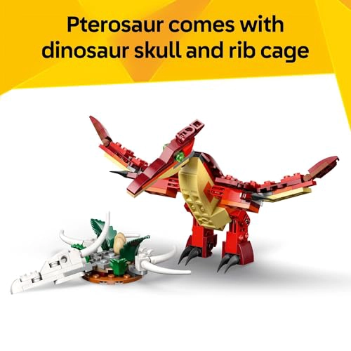 LEGO CREATOR 3 EN 1 JUGUETE DE CONSTRUCCION DE DINOSAURIOS FEROCES PARA NIÑOS Y NIÑAS A PARTIR DE 8 - 5