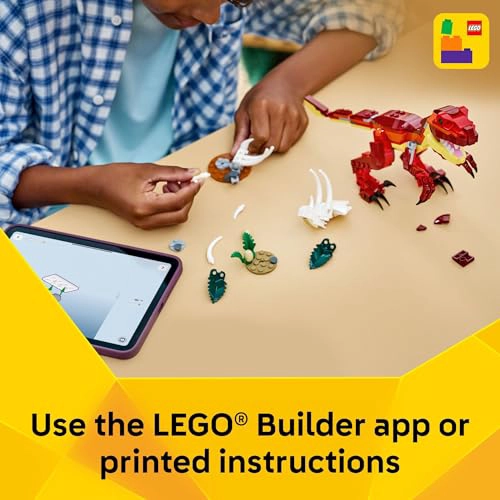 LEGO CREATOR 3 EN 1 JUGUETE DE CONSTRUCCION DE DINOSAURIOS FEROCES PARA NIÑOS Y NIÑAS A PARTIR DE 8 - 6