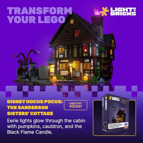 KIT DE LUZ LED COMPATIBLE CON LEGO 21341 HOCUS POCUS THE SANDERSON SISTERS COTTAGE ACCESORIOS - 3