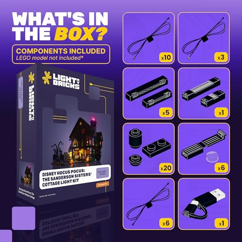 KIT DE LUZ LED COMPATIBLE CON LEGO 21341 HOCUS POCUS THE SANDERSON SISTERS COTTAGE ACCESORIOS - 4