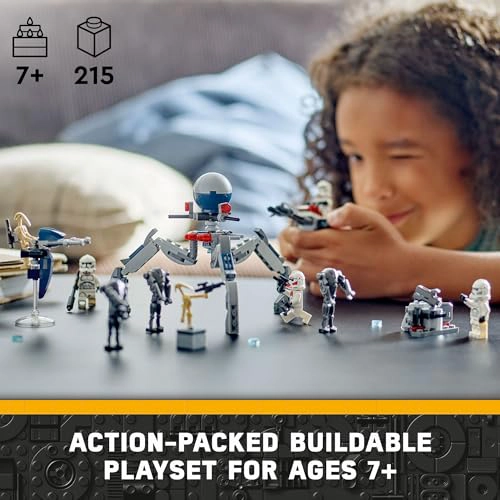 LEGO STAR WARS 75372 PAQUETE DE BATALLA DE SOLDADO CLON Y DROIDE DE BATALLA PARA NIÑOS VEHICULO - 2