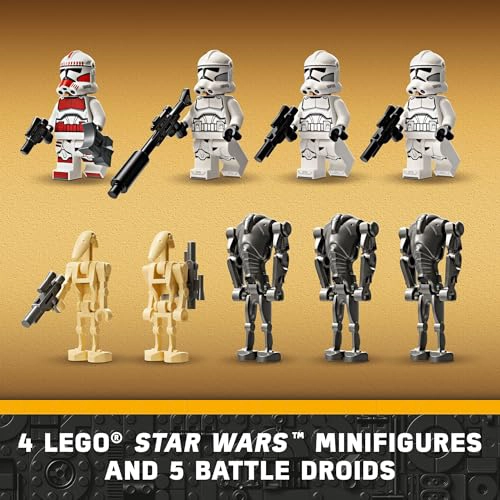 LEGO STAR WARS 75372 PAQUETE DE BATALLA DE SOLDADO CLON Y DROIDE DE BATALLA PARA NIÑOS VEHICULO - 3