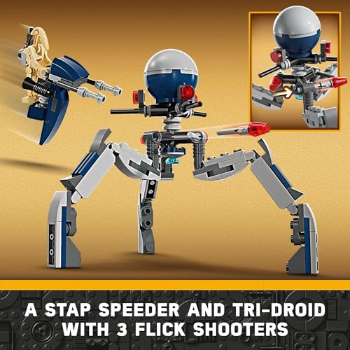 LEGO STAR WARS 75372 PAQUETE DE BATALLA DE SOLDADO CLON Y DROIDE DE BATALLA PARA NIÑOS VEHICULO - 6