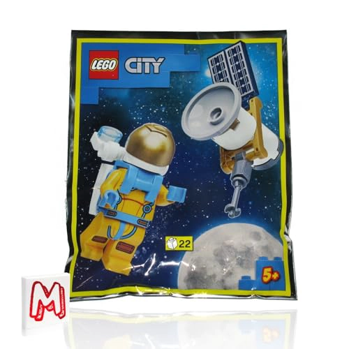 LEGO CITY MINIFIGURE SPACE PORT ASTRONAUTA CON JETPACK Y SATE LITE PAQUETE DE 22 PIEZAS DE PAPEL - 2
