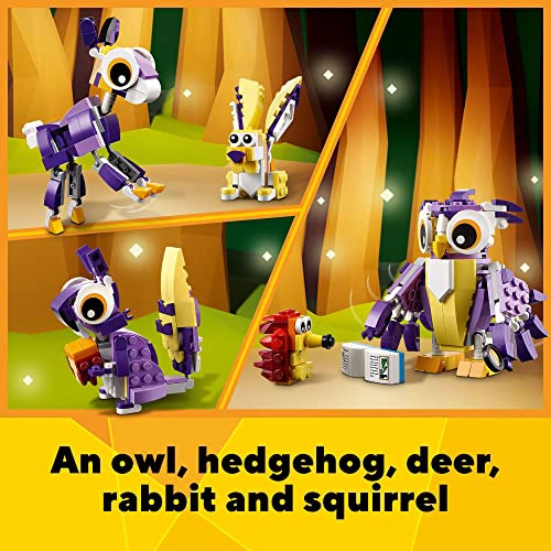 LEGO CREATOR 31125 CRIATURAS DEL BOSQUE DE FANTASIA JUEGO DE JUGUETES DE ANIMALES DEL BOSQUE QUE SE - 5