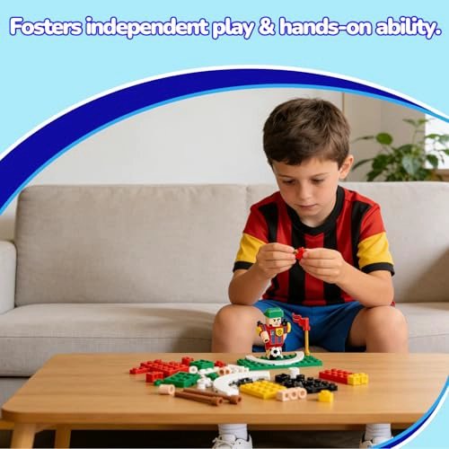 24 IN 1 TOYS BOX SOCCER GIFTS FOR BOYS GIRLS 46812 YEARS OLD BIRTHDAY GIFT SOCCER BUILDING BLOCK - 4