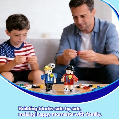 24 IN 1 TOYS BOX SOCCER GIFTS FOR BOYS GIRLS 46812 YEARS OLD BIRTHDAY GIFT SOCCER BUILDING BLOCK - 5