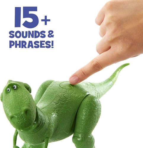 MATTEL DISNEYPIXAR TOY STORY 4 TRUE TALKERS FIGURA REX 78 IN 1981 CM DE ALTURA POSABLE FIGURA - 3