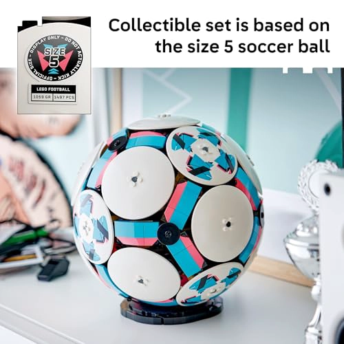 LEGO EDITIONS BALON DE FUTBOL JUGUETE DE CONSTRUCCION PARA NIÑOS DECORACION DEPORTIVA COLECCIONABLE - 3