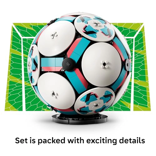 LEGO EDITIONS BALON DE FUTBOL JUGUETE DE CONSTRUCCION PARA NIÑOS DECORACION DEPORTIVA COLECCIONABLE - 4