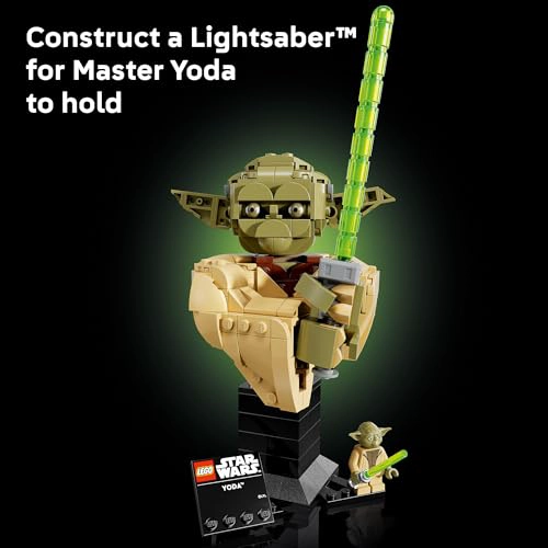 LEGO STAR WARS ATTACK OF THE CLONES YODA BUSTO CON SABLE DE LUZ JUEGO DE CONSTRUCCION COLECCIONABLE - 4