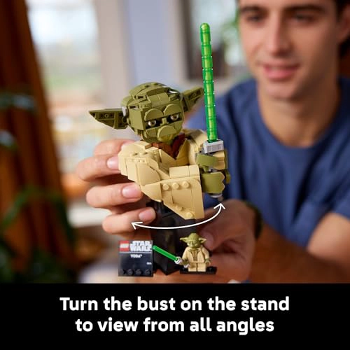 LEGO STAR WARS ATTACK OF THE CLONES YODA BUSTO CON SABLE DE LUZ JUEGO DE CONSTRUCCION COLECCIONABLE - 6