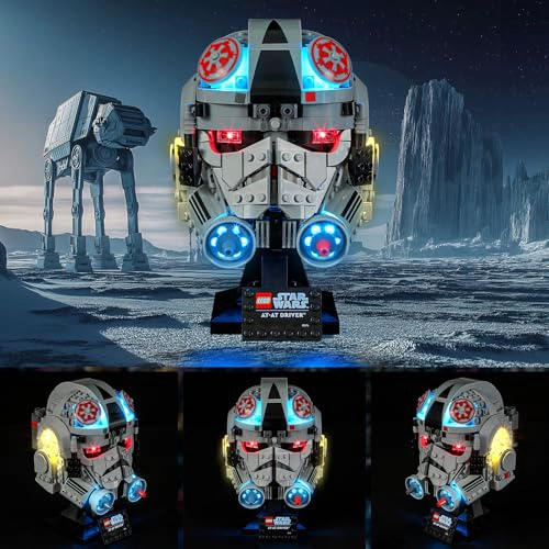 YEABRICKS LUZ LED PARA MODELO DE BLOQUES DE CONSTRUCCION DE CASCO DE CONDUCTOR DE STAR WARS 75429 - 3