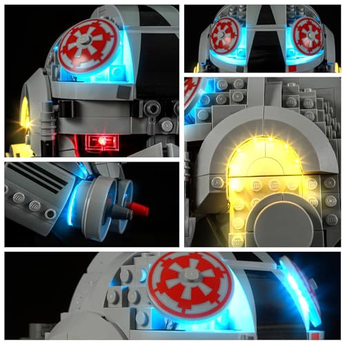 YEABRICKS LUZ LED PARA MODELO DE BLOQUES DE CONSTRUCCION DE CASCO DE CONDUCTOR DE STAR WARS 75429 - 4
