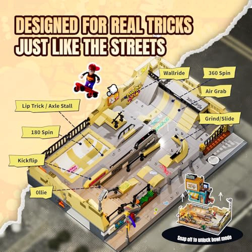 LUMIBRICKS SKATE PARK JUEGO DE BLOQUES DE CONSTRUCCION DE ILUMINACION DE STREET FUSION CITY TOWN - 3