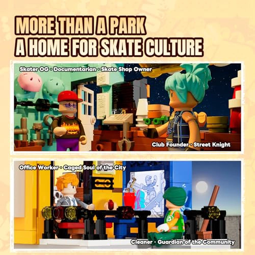 LUMIBRICKS SKATE PARK JUEGO DE BLOQUES DE CONSTRUCCION DE ILUMINACION DE STREET FUSION CITY TOWN - 5