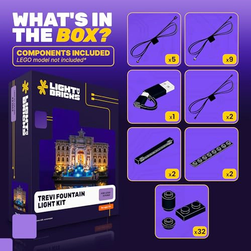 LIGHT MY BRICKS KIT DE LUZ LED PARA LA FUENTE DE TREVI 21062 COMPATIBLE CON EL JUEGO - 4
