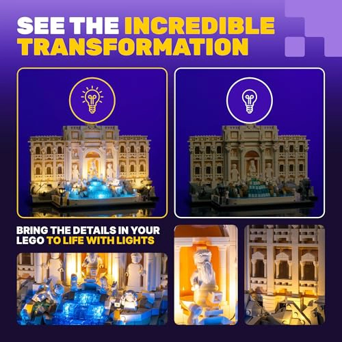 LIGHT MY BRICKS KIT DE LUZ LED PARA LA FUENTE DE TREVI 21062 COMPATIBLE CON EL JUEGO - 5