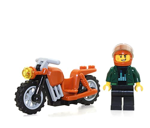 LEGO TOWN CITY MINIFIGURE COOL KID ON DARK ORANGE PAQUETE DE LAMINAS PARA MOTOCICLETA EDICION - 2