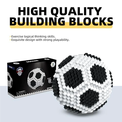 KADELE JUEGO DE BLOQUES DE CONSTRUCCION DE FUTBOL DECORACIONES DE BLOQUES STEM DESAFIANTES - 4