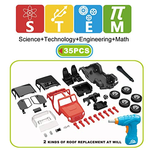 FYD JUEGO DE CONSTRUCCION DE DESMONTAJE 2EN1 JEEP CON JUEGO DE MONTAJE STEM PARA APRENDER JUGANDO - 6