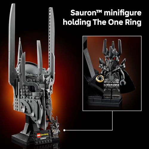 LEGO ICONS THE LORD OF THE RINGS SAURONS HELMET JUEGO DE CONSTRUCCION PARA ADULTOS MAYORES DE 18 - 5