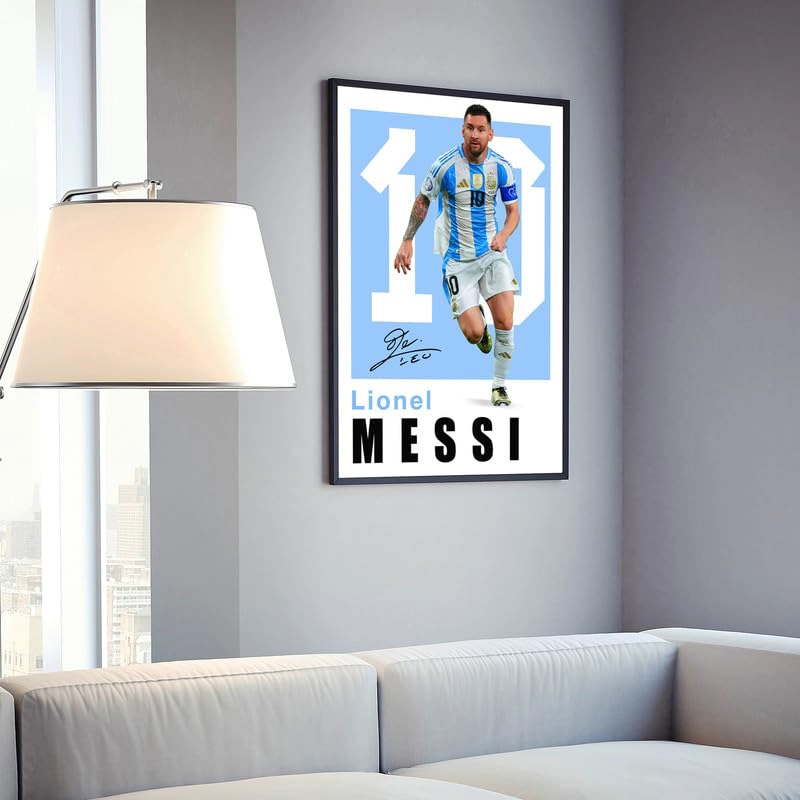 POSTER MESSI POSTER DE JUGADOR DE FUTBOL FAMOSO POSTERES DE LEONEL MESSI PARA DORMITORIO DE NIÑOS - 3
