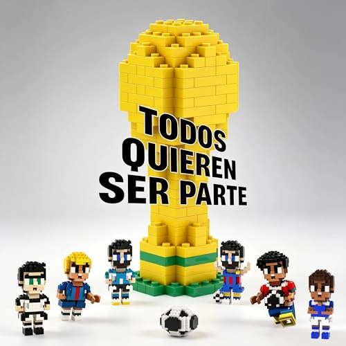 JUEGO DE 8 PIEZAS DE BLOQUES DE CONSTRUCCION DE MINIFIGURAS DE BALON DE FUTBOL COLECCIONISTA STEM - 6