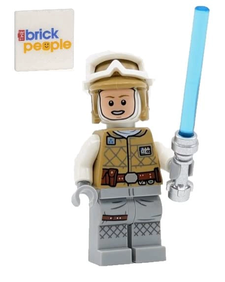 LEGO STAR WARS LUKE SKYWALKER HOTH MINIFIGURA CABEZA DE PASAMONTAÑAS CON SABLE DE LUZ Y PISTOLA - 1