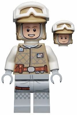LEGO STAR WARS LUKE SKYWALKER HOTH MINIFIGURA CABEZA DE PASAMONTAÑAS CON SABLE DE LUZ Y PISTOLA - 2