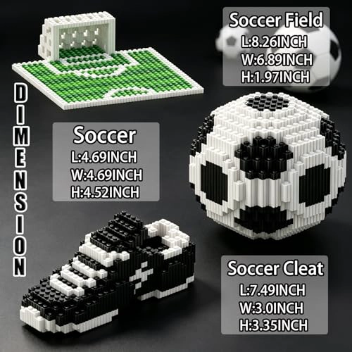COPA MUNDIAL DE FUTBOL 2026 CON JUEGO DE BLOQUES DE CONSTRUCCION DE BOTAS DEPORTIVAS FUTBOL - 3