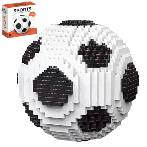 JUEGO DE BLOQUES DE CONSTRUCCION MICRO MINI DE BALON DE FUTBOL NEGRO Y BLANCO JUGUETES DE MODELO - 1