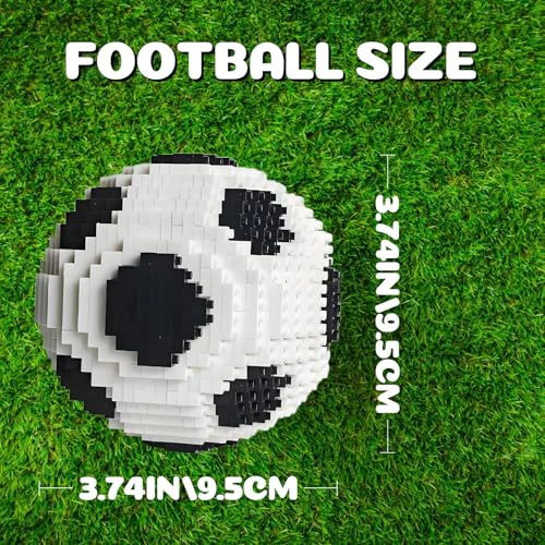 JUEGO DE BLOQUES DE CONSTRUCCION MICRO MINI DE BALON DE FUTBOL NEGRO Y BLANCO JUGUETES DE MODELO - 2