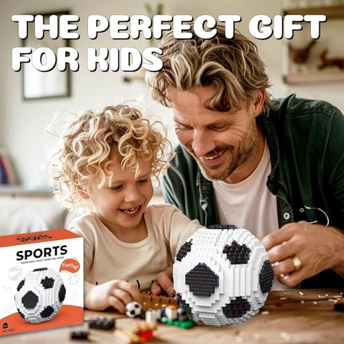JUEGO DE BLOQUES DE CONSTRUCCION MICRO MINI DE BALON DE FUTBOL NEGRO Y BLANCO JUGUETES DE MODELO - 6