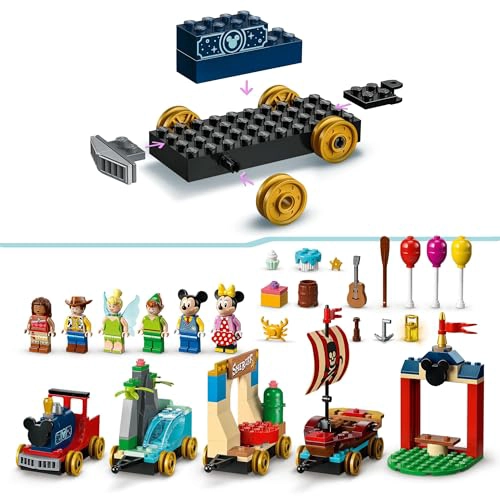 LEGO 43212 DISNEY TREN LLENO DE DIVERSION CON VAIANA SKINNY PETER PAN Y BELL MICKEY Y MINNIE MOUSE - 5