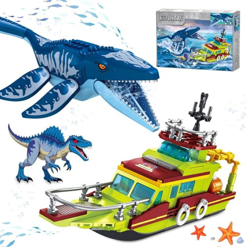KIOTHDRE JUEGO DE CONSTRUCCION DE DINOSAURIO 3 EN 1 EXPLORADOR OCEANICO COMPATIBLE CON DINOSAUR - 1