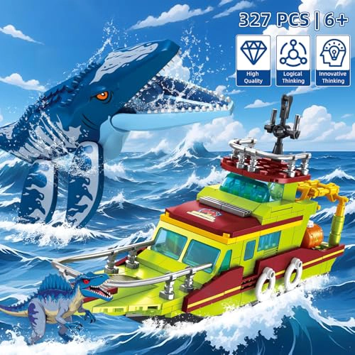 KIOTHDRE JUEGO DE CONSTRUCCION DE DINOSAURIO 3 EN 1 EXPLORADOR OCEANICO COMPATIBLE CON DINOSAUR - 2