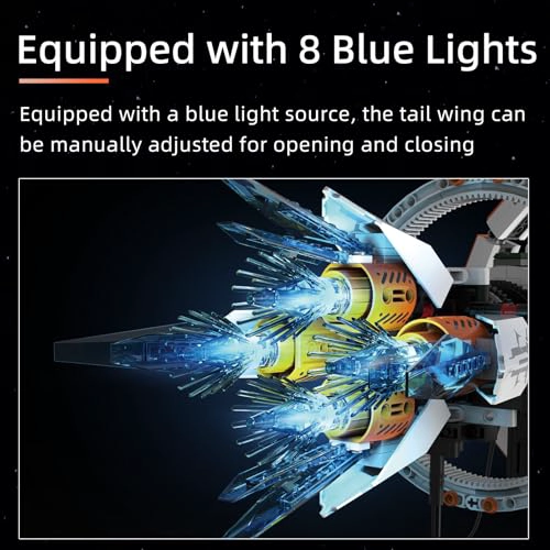 JUEGO DE BLOQUES DE CONSTRUCCION DE NAVE ESPACIAL CON LUCES LED KITS DE CONSTRUCCION DE MODELOS - 2