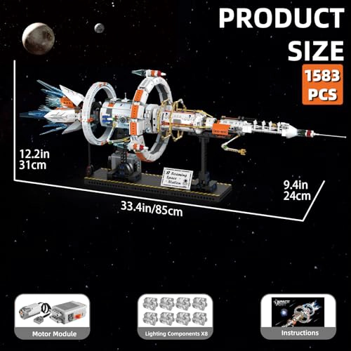 JUEGO DE BLOQUES DE CONSTRUCCION DE NAVE ESPACIAL CON LUCES LED KITS DE CONSTRUCCION DE MODELOS - 5