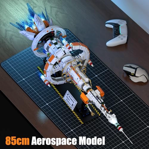 JUEGO DE BLOQUES DE CONSTRUCCION DE NAVE ESPACIAL CON LUCES LED KITS DE CONSTRUCCION DE MODELOS - 6