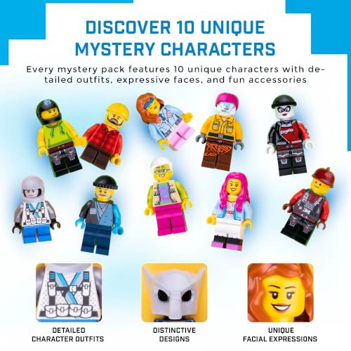 BRICK LOOT MINIFIGURES PAQUETE DE 10 MINIFIGURAS AL AZAR JUEGO DE MINIFIGURAS AUTE NTICAS PERSONAJES - 3