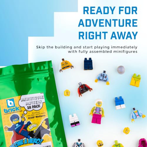 BRICK LOOT MINIFIGURES PAQUETE DE 10 MINIFIGURAS AL AZAR JUEGO DE MINIFIGURAS AUTE NTICAS PERSONAJES - 5