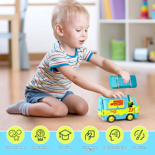 CONJUNTO DE BLOQUES DE CONSTRUCCION DE JUGUETES DE AUTOS DE PELICULA DE AVENTURA CLASICA PARA NIÑOS - 6