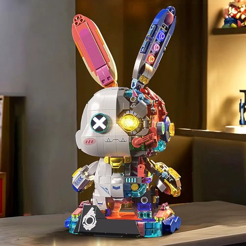 JUEGO DE CONSTRUCCION DE CONEJO MECANICO COLECCION DE JUGUETES DE ANIMALES ESTILO PUNK JUEGOS - 6