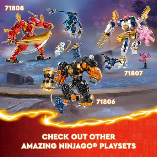 LEGO NINJAGO FIGURA DE ACCION MECH DE KAI ELEMENTAL FIRE FIGURA NINJA ROJA PERSONALIZABLE MAS - 6