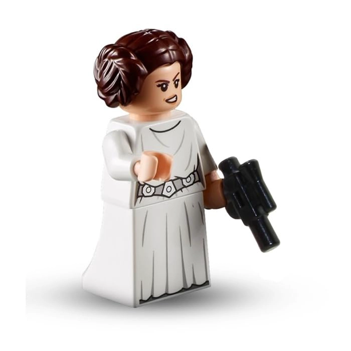 LEGO MINIFIGURA DE STAR WARS PRINCESA LEIA CARRIE FISHER DEL EPISODIO 456 CON BLASTER - 2