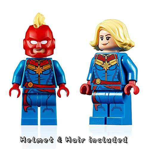 LEGO MARVEL SUPERHEROES AVENGERS MINIFIGURE CAPITANA MARVEL CON PELO CASCO Y EXPLOSIONES DE ENERGIA - 3